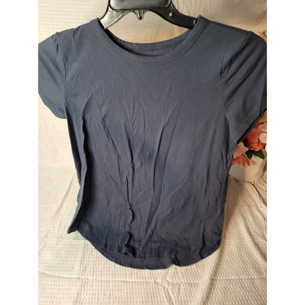 Womens SO Crew Neck Top Blue Medium